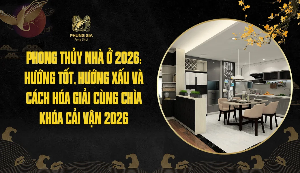 Phong thủy nhà ở 2026: Hướng tốt, hướng xấu và cách hóa giải cùng Chìa Khóa Cải Vận 2026